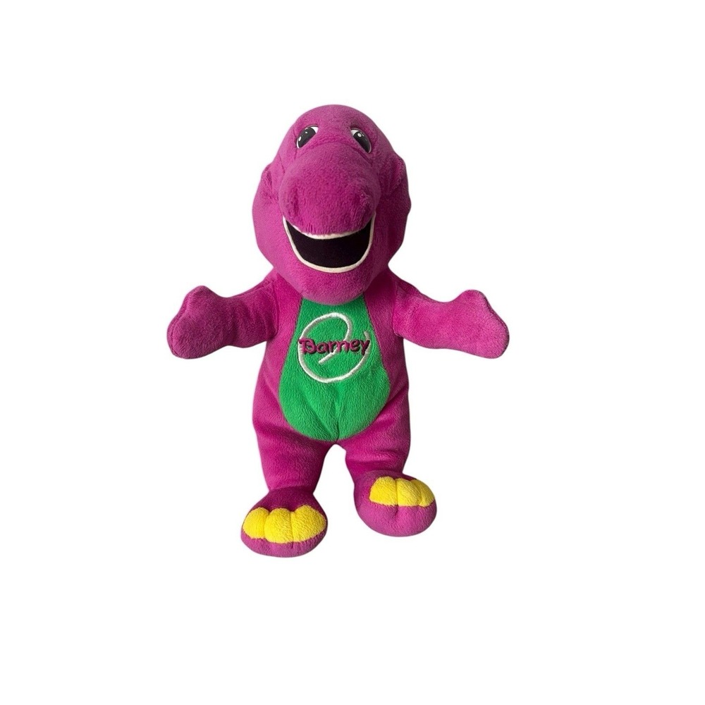Barney Plush Playskool 2000 Stuffed‎ Animal Talking Barney Working Tested
